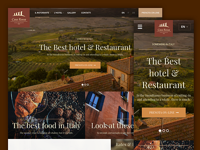 Casa Rossa Hotel responsive site adaptive hotel mobile responsive site sketch app tablet web