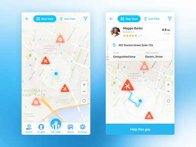 Roadside assistance - concept app