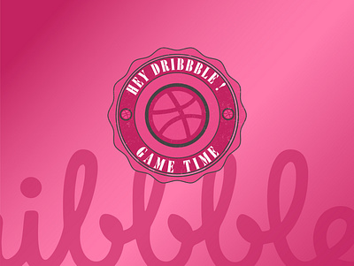 Hey dribbble ! badge design branding debutshot design dribbble flat logo vector vintage vintage logo