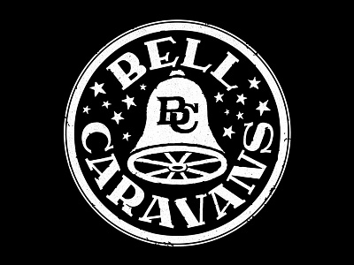 Bell Caravans black and white caravan hand drawn hand lettering identity lettering literature logo logo design