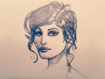 Gemma Arterton beautiful gemma arterton moleskine pencil portrait sketch sketchbook