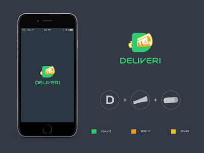 Deliveri - Logo app branding concept delivery app design flat icon illustration logo uidesign vector