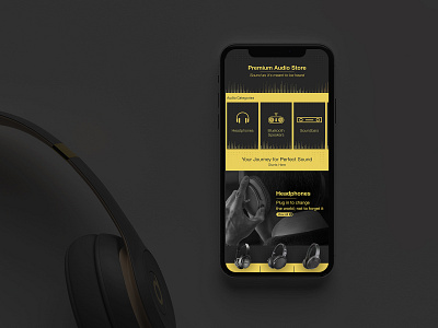 Premium Audio Store app audio design ecommerce page premium store uidesign