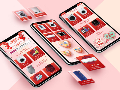 Home Appliance Days - Store appliance design ecommerce home love page pastel colours sale store theme ui uidesign ux valentines day