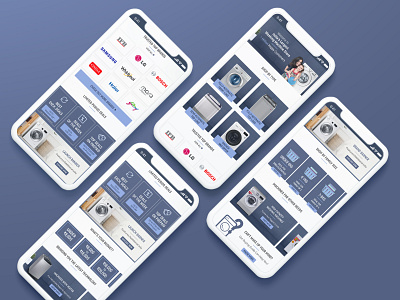 Washing Machine Store app category design ecommerce landingpage machine navigation page store ui uidesign ux washing