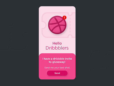 Dribbble Invite community design desingers dribbble dribbble invite giveaway hello invitation invite player shot ui