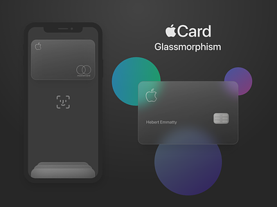 Apple Card - Glassmorphism adobe xd apple apple card card concept credit card design frosted glass glass effect glassmorphism redesign trending ui design