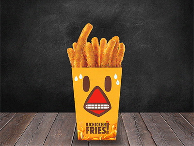 Hungry Jack's Fiery Chicken Fries animation digital fire gif tumblr