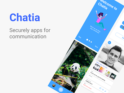 Chatia Chat App android design chat app mobile design ui