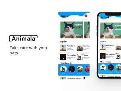 Animala - Pets Care Forum android design mobile design ui ui design