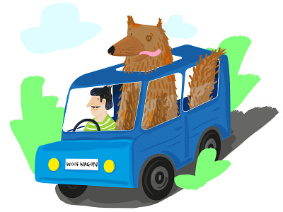 Woof Wagon animal car character character design childrens book childrens illustration cute dog doggy dogs illustration illustration art illustration design illustrator pet
