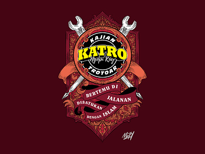 Katro T-shirt artwork bike community floral florist illustration islamic motorcycle rideart rider vintage