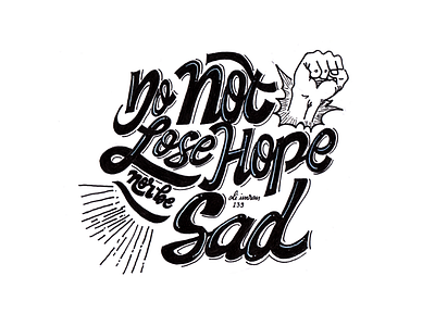 Islamic Quote Handlettering : Dont Lose Hope