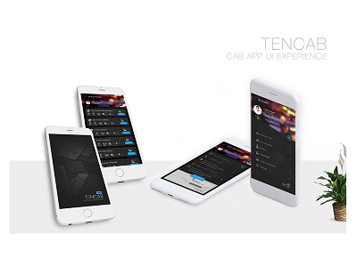 Tencab | Fleet Management App cab app cutting egde geomapping minimal order timer ui ux