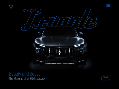 Maserati Levante | Sample Landing car landing levante luxury car maserati product showcase ui ux web landing