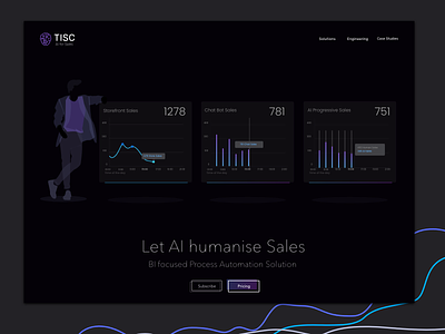 TISC - AI humanising Sales ai business intelligence data visualisation illustration sales visual design visual intelligence
