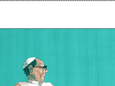 Pope Francis digital editorial illustration marc aspinall painting pope the tree house press tthp