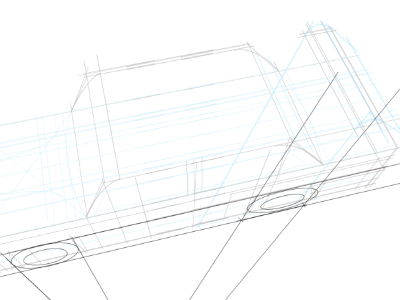 Car In Perspective drawing illustration marc aspinall sketch the tree house press tthp