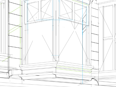Bay Window drawing illustration marc aspinall perspective the tree house press tthp wip