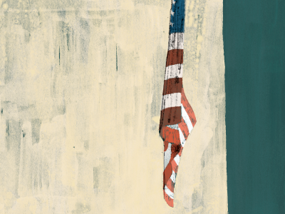 Stars And Stripes digital flag illustration marc aspinall painting wip