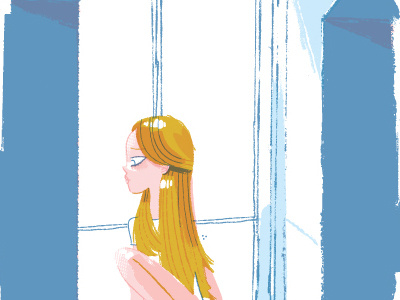 Thinking, That's All. blue illustration pink tthp yellow