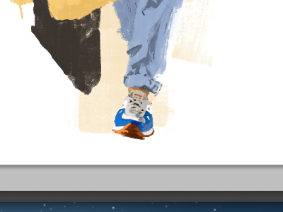 I'm Walking here! digital illustration marc aspinall painting wip