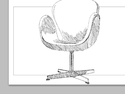 Swan Chair... illustration marc aspinall pencil wip