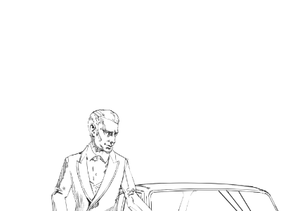 Dapper illustration marc aspinall pencil wip