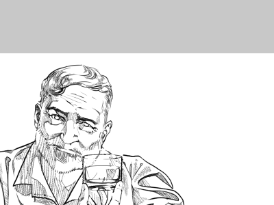 Cheers! editorial illustration marc aspinall pencil wip