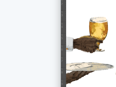 Une bier, monsieur? colour illustration marc aspinall wip