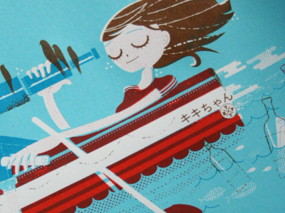 Love Letter - Close Up boat flowing hair love letter message telescope