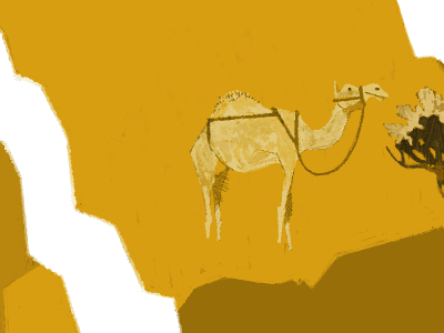 Camel.. animal conde nast traveller illustration marc aspinall the tree house press tthp