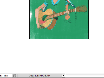 Play Me A Song digital guitar illustration marc aspinall painting the tree house press tthp