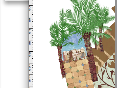 Palacial! emirates illustration map marc aspinall painting the tree house press tthp wip