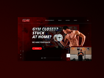 First screen for home fitness club.