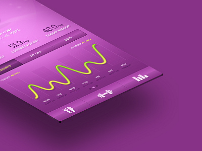 Navigation & Graph app app design design dtail experience flat interface ios 7 minimal mobile sport user