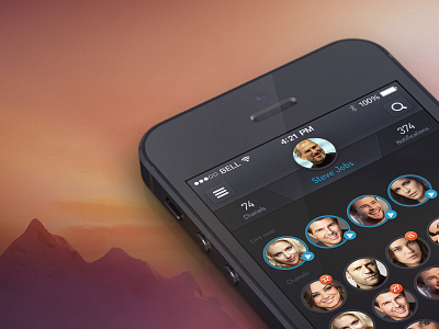 iOS App design android application dtail iphone profile retina social studio ui user ux video