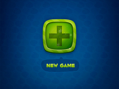 New Game Button - fresh & green add app bubble button design fresh game graphics hristov ios ipad lines plus retina shadow sparkle speech stanislav texture vector