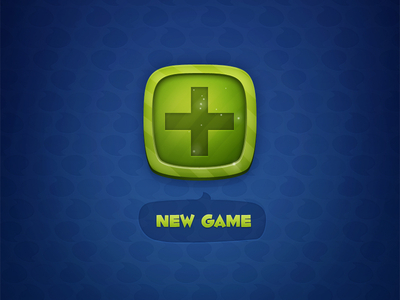 New Game Button - fresh & green add app bubble button design fresh game graphics hristov ios ipad lines plus retina shadow sparkle speech stanislav texture vector