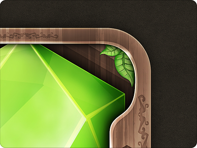 New iPad Game Design crystal design diamond food game graphic graphics green icon icons ios leaves playing role shine stanislav texture ui ux wood