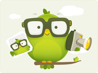 Say Cheese! bird camera character cute design detail dtail dtailstudio fun glasses green hristov illustration photography stanislav studio texture ui user ux