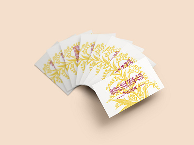 Goldenrod Pastries business cards logo print