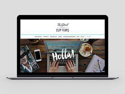 The Devil Wears Flip Flops Website branding web design