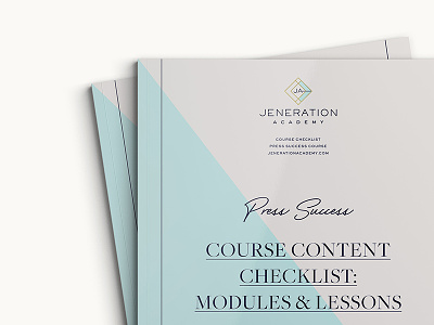 Jeneration Academy collateral print workbook