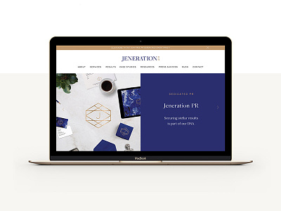 Jeneration PR Website interactive web design