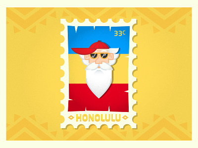 To Honolulu with Merlin design flat hawaii honolulu icon illustration illustrator logo merlin stamp typography vector