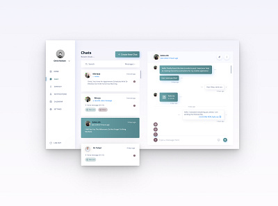 Dashboard for planning & communication chat dashboard minimal dashboard planner ux white