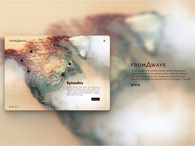 From Aways documentary website #1 3d graphic design illustration interface map mapwebsite movie website netflix webdesign