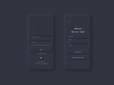 Neumorphism Login by Omid Roshan on Dribbble