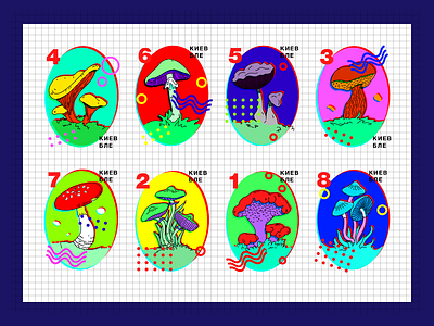 Mushrooms Stamps